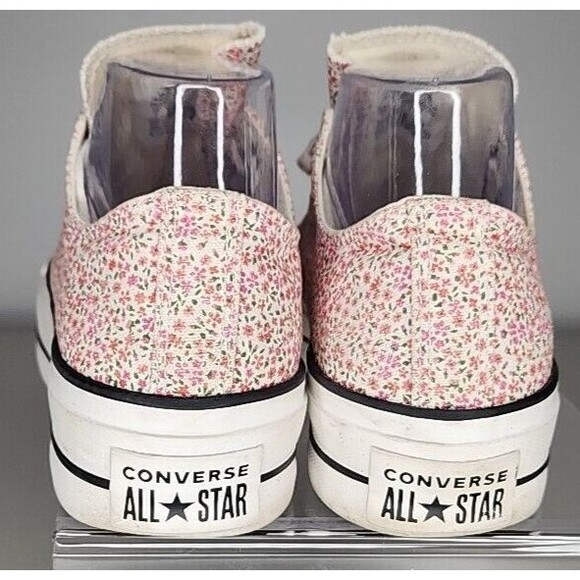 Chuck Taylor Platform All Star Lift Ox Egret/Multi/Black 568378C VINTAGE FLORAL - Picture 9 of 11